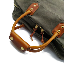 再販『牛革と帆布』ボストンバッグ 撥水防汚 旅行かばん ジムバック 大容量スポーツバッグ　修学旅行バッグ、キャンプバッグ 11枚目の画像
