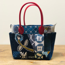 ミナペルホネン 生地使用 rosas パッチワークトート お散歩バッグ ミナ