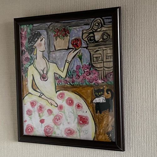 絵画 。壁掛け絵【神聖なヨーロッパの荘園でバラの花を楽しむ 絵画 。壁掛け絵【神聖なヨーロッパの荘園でバラの花を楽しむ