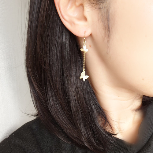 新品ダイヤ入りバターフライEarrings gr062.jpg