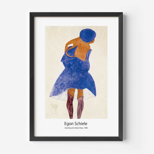 エゴン・シーレ Egon Schiele ポスター額付きΩ
