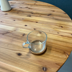【送料無料】 テーブル 丸形 90cm 杉 木製組立脚 4枚目の画像