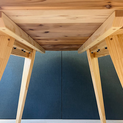 【送料無料】 テーブル 丸形 90cm 杉 木製組立脚 7枚目の画像