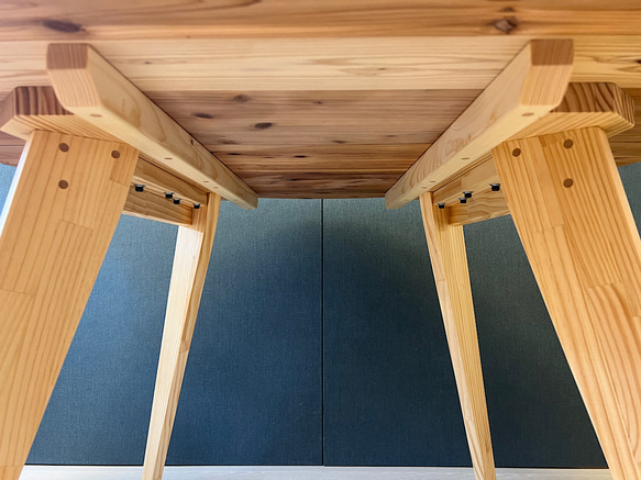 【送料無料】 テーブル 丸形 90cm 杉 木製組立脚 