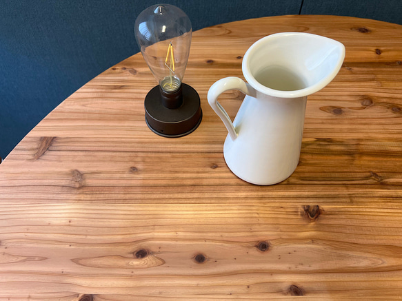 【送料無料】 テーブル 丸形 90cm 杉 木製組立脚 