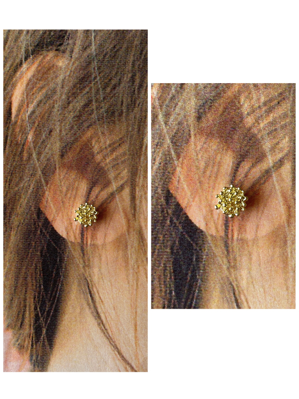 小さいゴールドサージカルステンレスピアス 小ぶり 金属アレルギー対応 小さめ 小ぶり 小さな 8枚目の画像