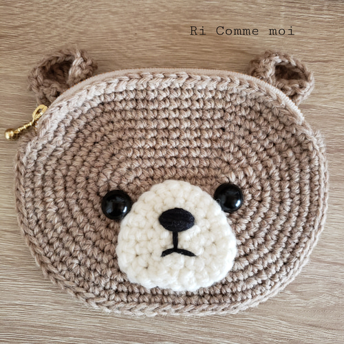 ほっこり毛糸♡くまのポーチ *大* クマ 熊 その他雑貨 Ri Comme moi
