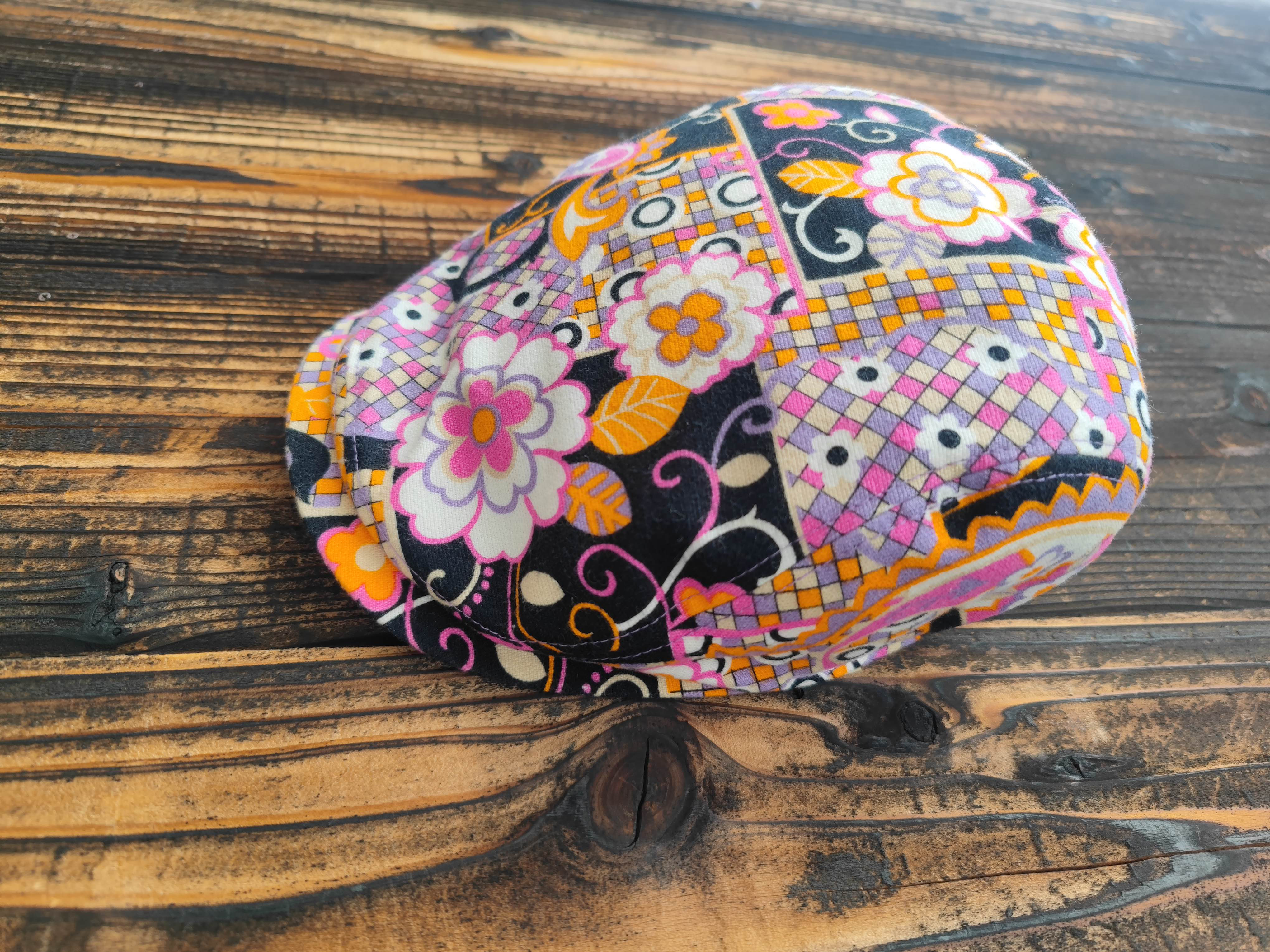 パープルサーカス柄ハンチング( circus purple pattern hunting cap)