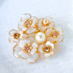 anemone * モノトーン Gold Flowers コットンパール 5枚目の画像