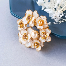 anemone * モノトーン Gold Flowers コットンパール 11枚目の画像