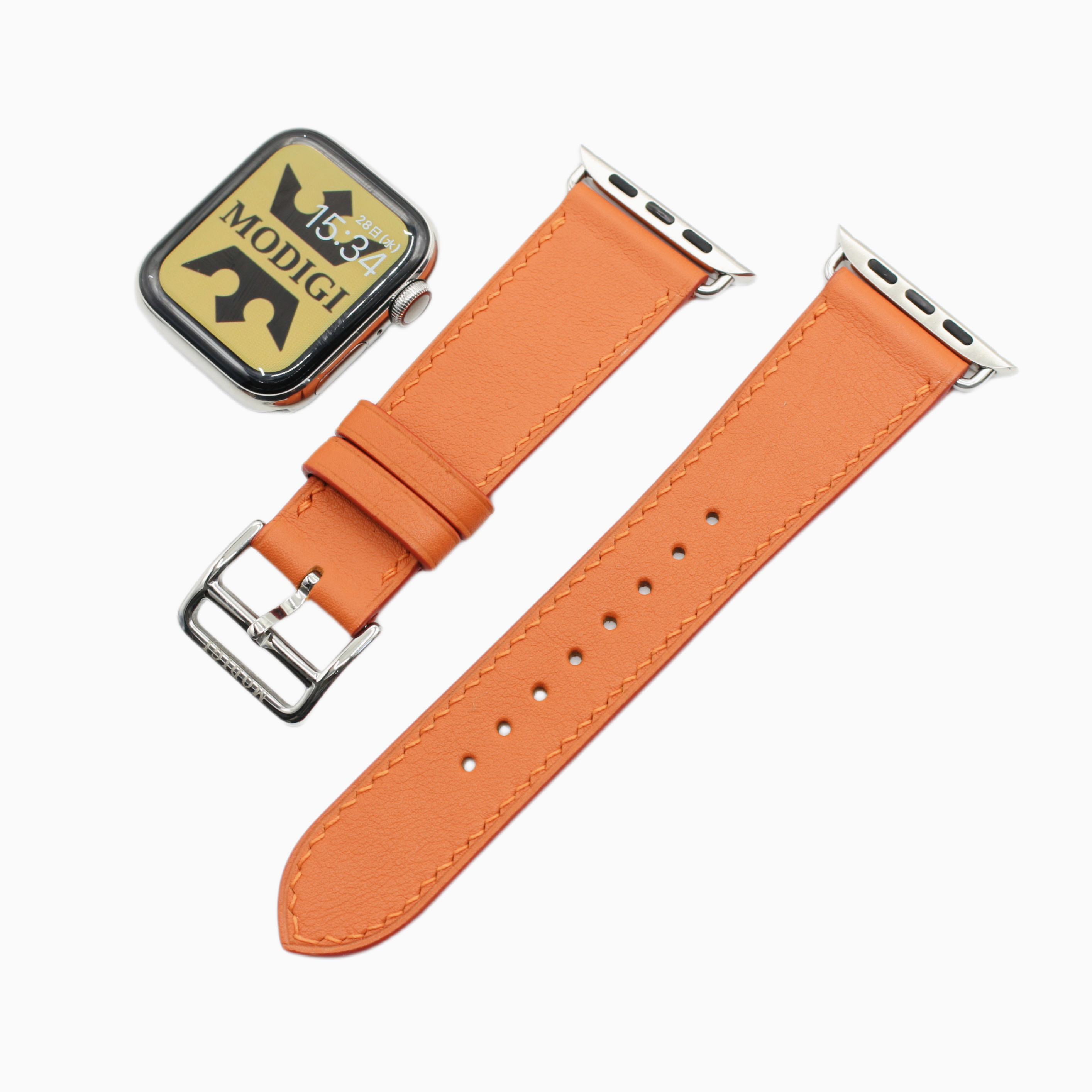 AppleWatch 8 7 レザーバンド 45 アップルウォッチ 5 6 ベルト本革　44 42 SE 40 41mm