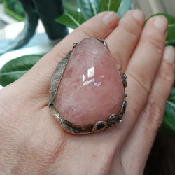 摩根石手工銀戒純銀戒指 ~「甜謐」~ Morganite Silver Ring 第7張的照片