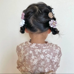 くすみカラーのヘアクリップ 6枚目の画像