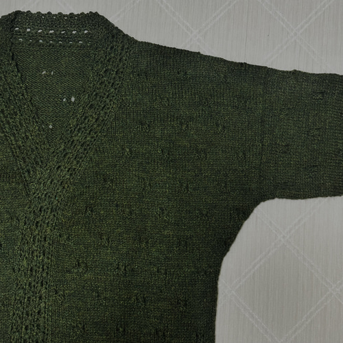 秋到来セール】あったか 羽織 手編み ニット ボレロ カーディガン 橙