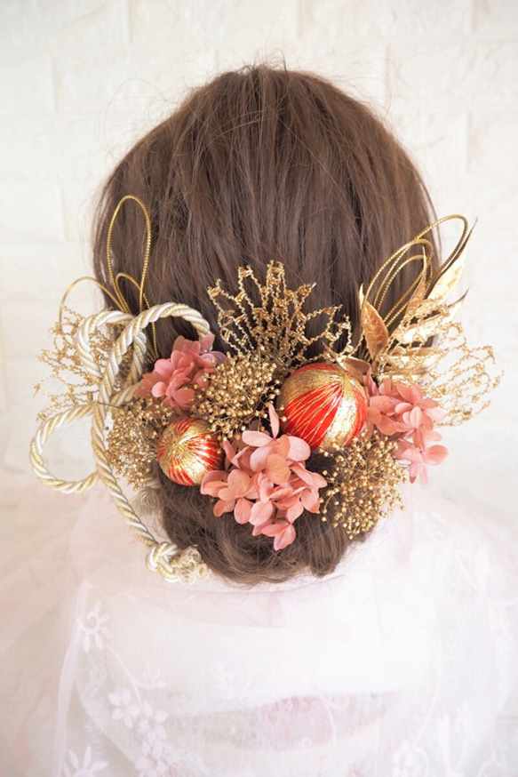 【全国送料無料】♡ゴールドヘッドドレス＊ウエディング＊前撮り＊和婚＊ヘアアクセサリー＊ 6枚目の画像