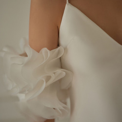 キャミソールソフト　パフスリーブ付　マーメイドドレス 5枚目の画像