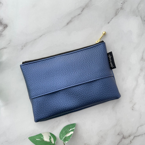 ポケットティッシュポーチ/フェイクレザー/ネイビー ポーチ