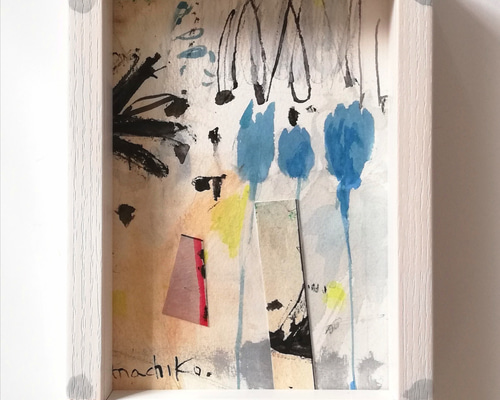 白熊 ハート 水彩紙 原画 コラージュ 絵画 アート 馬鹿らしく 白熊 ハート 水彩紙 原画 コラージュ 絵画 アート 馬鹿らしく