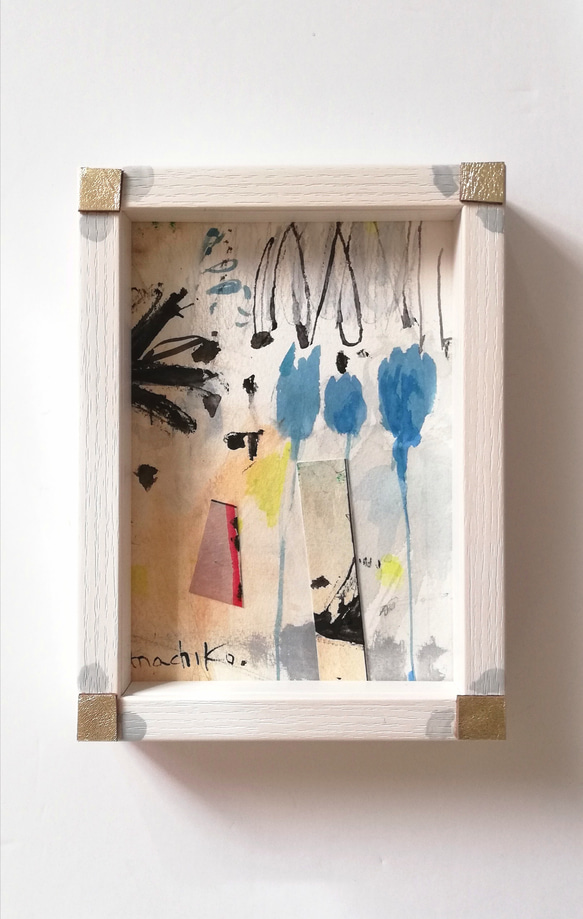 水彩原画額絵》・コラージュ・インテリア 絵画 Matiere 通販