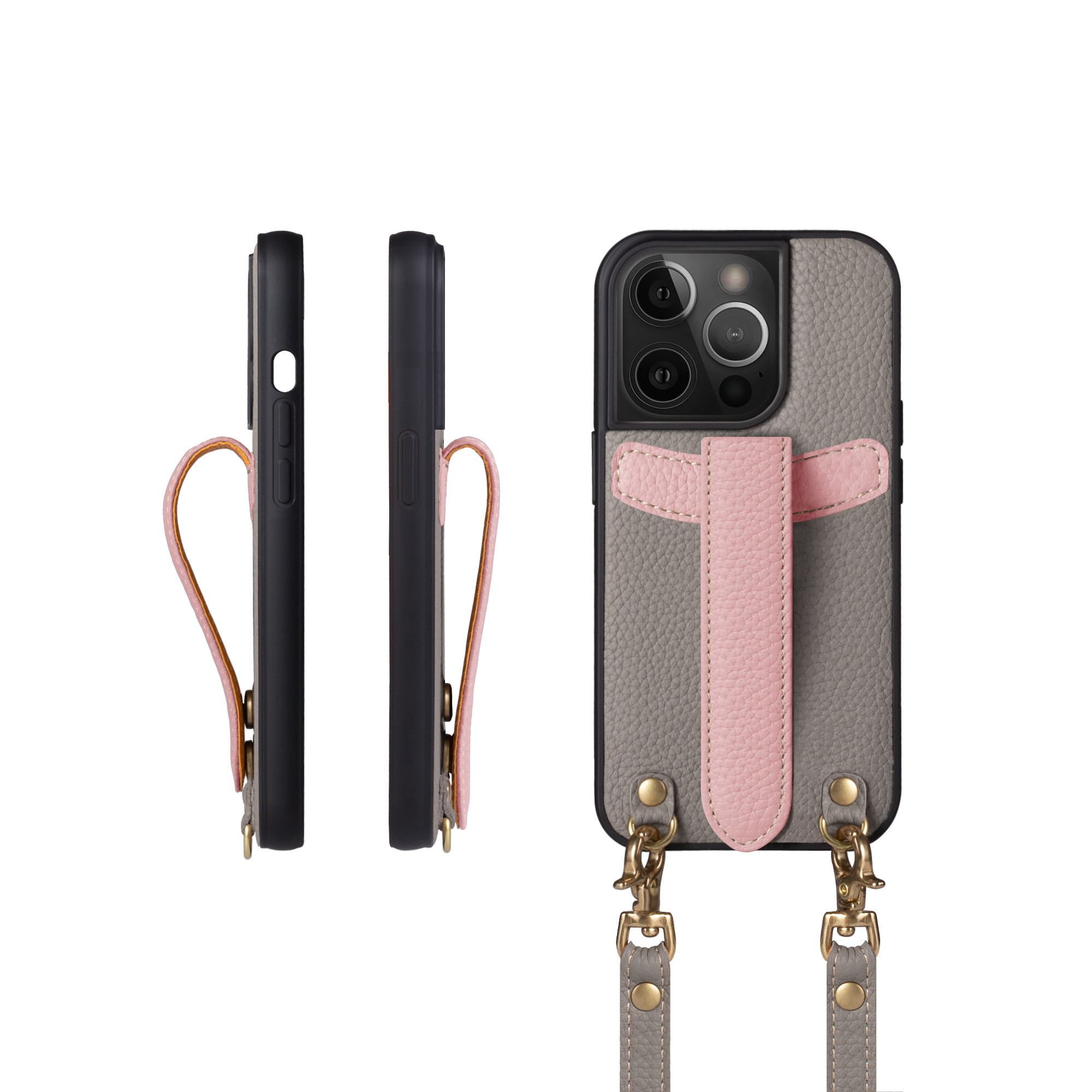 【Courreges】ロゴ ケース【送料関税込】 レザー iPhone14