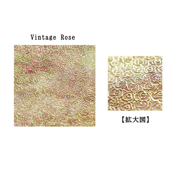 【数量限定／一点物】金彩作品「Vintage Rose」上田奈津子コラボウォッチ ベルトカラー6色 名入れ可 4枚目の画像