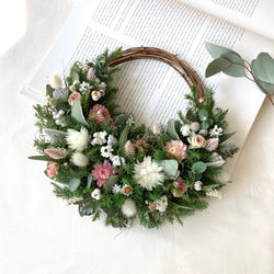 瑠璃玉アザミとアナベルのハーフリース リース hibi 通販 14368312