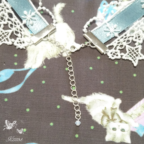 星レースチョーカー(水色) ネックレス・ペンダント K211148 通販