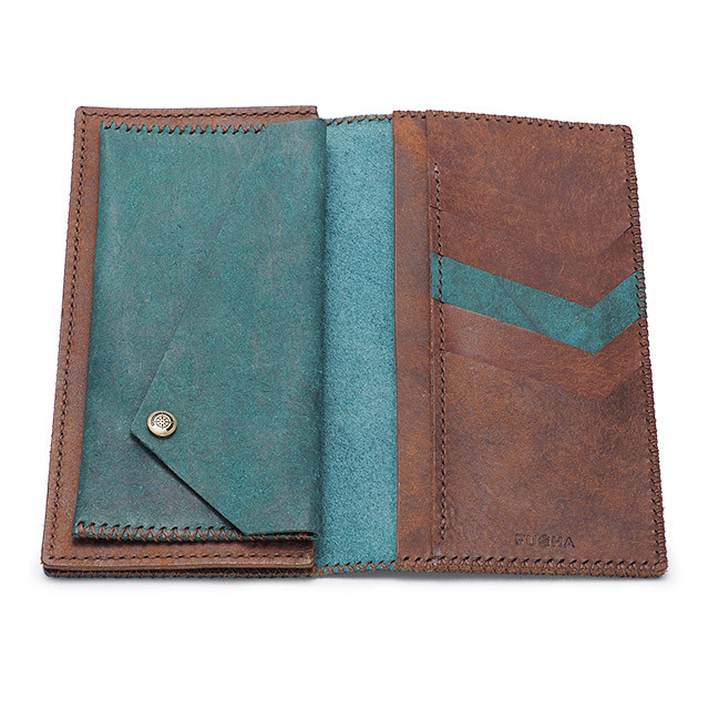 ★ギフト対応★春財布　プエブロレザー長財布（コインあり） [ブルー] / Long Wallet II [BLUE]