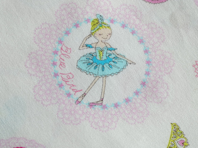 かわいい バレリーナの通園・通学３点セット・チャーム付き（生成り）、ピンク・パープルもあります