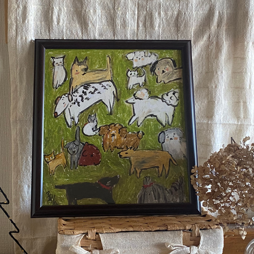 原画 アート 絵画 美術品 ハンドメイド インテリア 動物