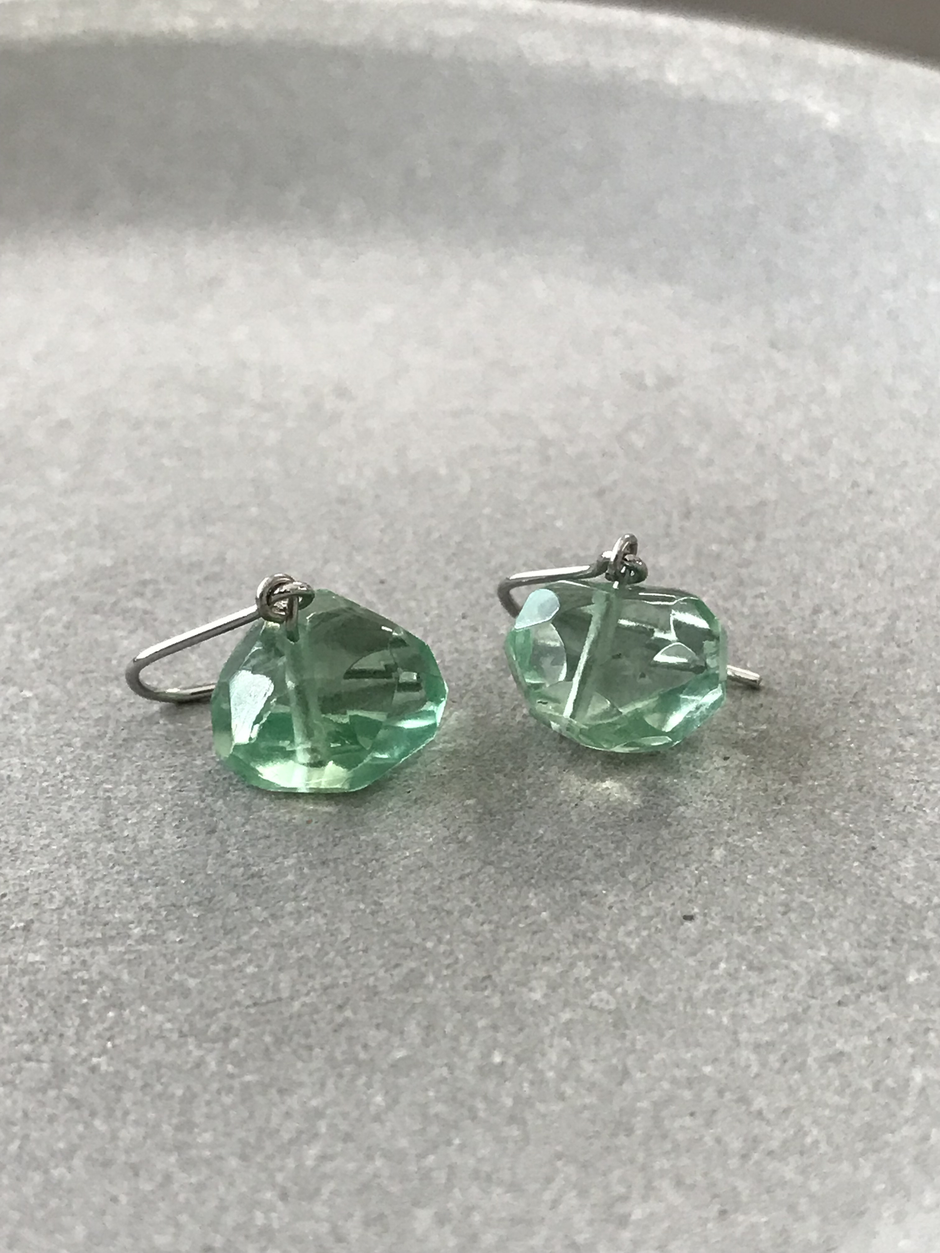 美しい宝石質フローライト♚ピアス/ノンホールピアス