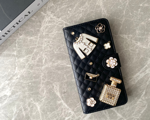 dolce bijou 香水瓶スマホケース iPhoneケース｜手帳型 漆黒