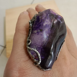 舒俱徠手工銀戒純銀戒指~「航向未來」~Sugilite Silver Ring 第13張的照片