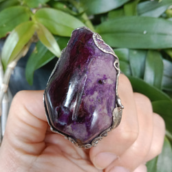 舒俱徠手工銀戒純銀戒指~「航向未來」~Sugilite Silver Ring 第11張的照片