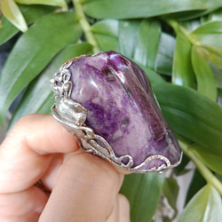 舒俱徠手工銀戒純銀戒指~「航向未來」~Sugilite Silver Ring 第9張的照片