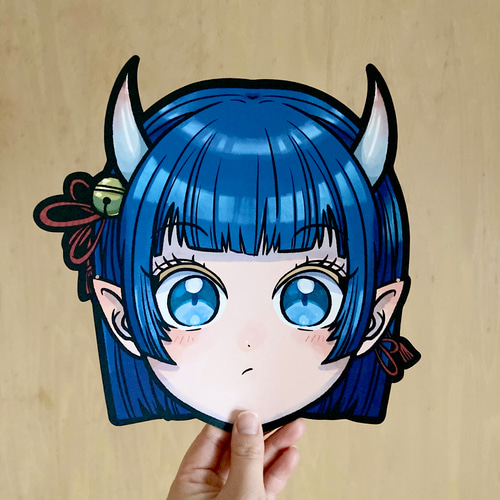 特別な節分に。女の子鬼のお面（青） その他雑貨 ふきの 通販 15232148