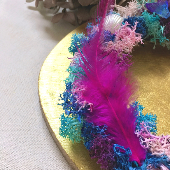 我們的藍調時光우리들의블루스 海女珍珠羽毛手作花環 OceanWreat 第3張的照片