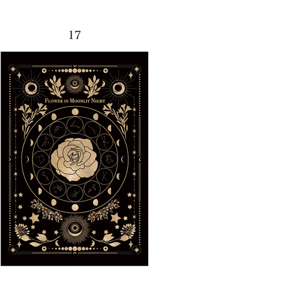 1枚から購入可能★空想天体古書・月の満ち欠け・12星座 天体 ポストカード 19枚目の画像