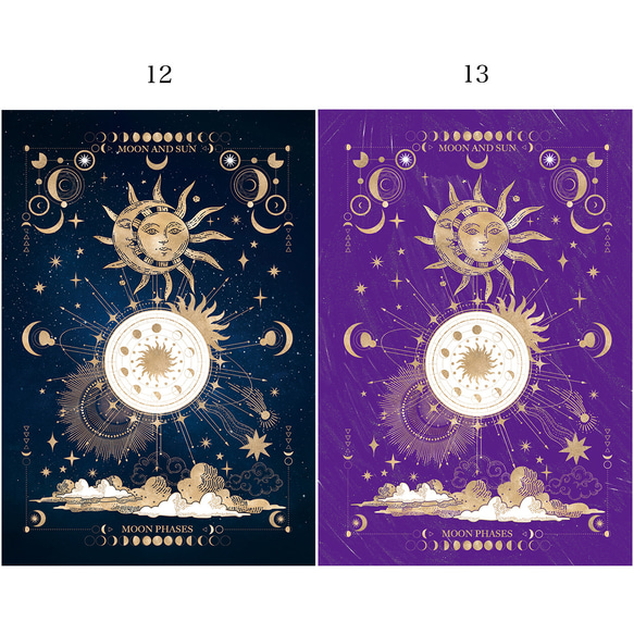 1枚から購入可能★空想天体古書・月の満ち欠け・12星座 天体 ポストカード 16枚目の画像