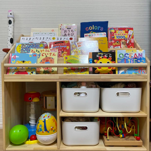 絵本棚 サイドウェーブ 可動棚3枚 60日発送