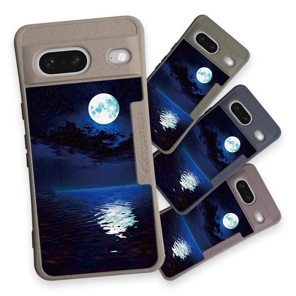 iPhone15/iPhone15Pro/iPhone15Plus/包郵 TPU款式 月亮漂浮在海上 夜空 第3張的照片