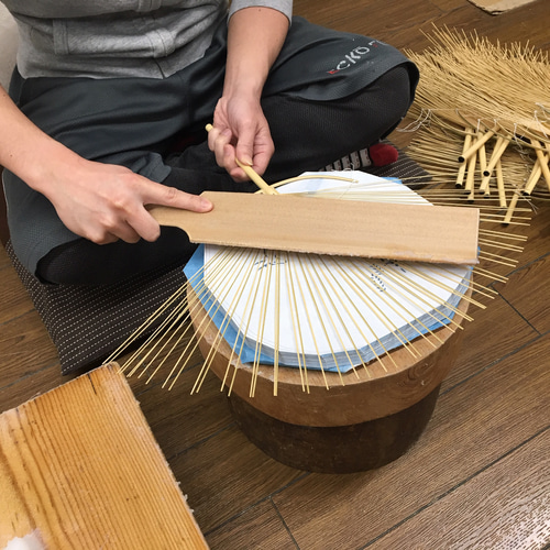 伝統工芸品】奈良団扇 上正 水 正倉院文様-双鳳凰-【手作りうちわ