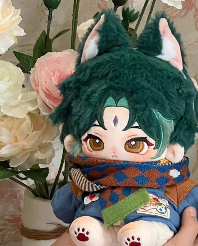 代引き人気 原神　魈 ショウ　ぬいぐるみ　座る姿勢　着せ替えぬいぐるみ　服なし ぬいぐるみ