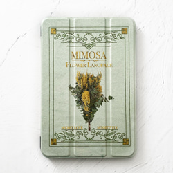 全3色・架空の洋書"ミモザの花言葉" iPadケース 1枚目の画像