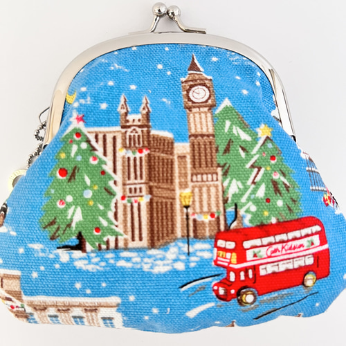 キャスキッドソン あめ玉がま口財布 ロンドンシーンクリスマス キャス