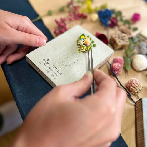 あしあとオーダーページ BOTANICAL BORD あしあと・シングル】ボードサイズUP！足型 足形