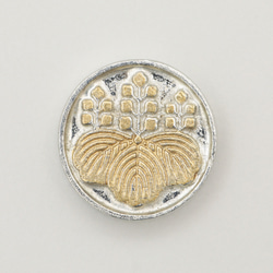 五七桐紋　家紋マグネット（豊臣家）　[錫鋳物]　 1枚目の画像