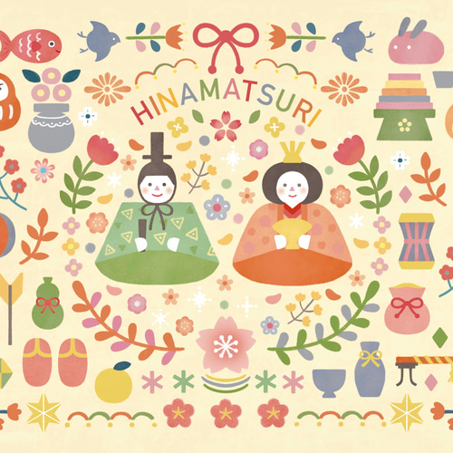 名入れ可】【2色展開】ひな祭りポスター その他インテリア雑貨 みずじ