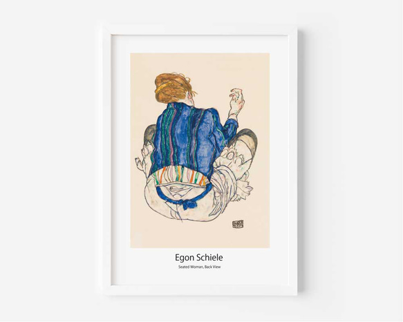 エゴン・シーレ、おしゃれなポスター、インテリアアート、モダンスタイルや北欧スタイルに。リビング、玄関。【E-0355】 4枚目の画像