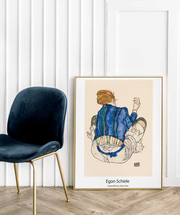 エゴン・シーレ、おしゃれなポスター、インテリアアート、モダンスタイルや北欧スタイルに。リビング、玄関。【E-0355】 1枚目の画像